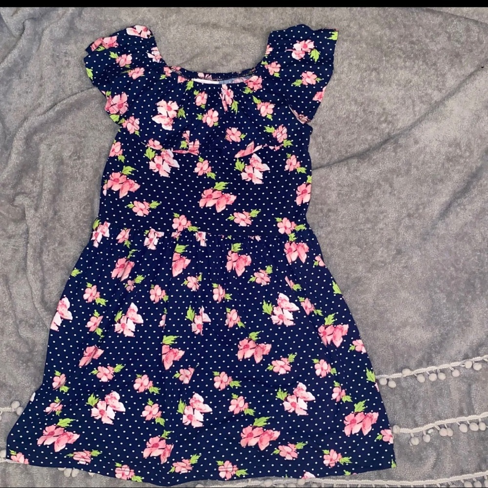 Girls Poof Girls brand knit floral dress